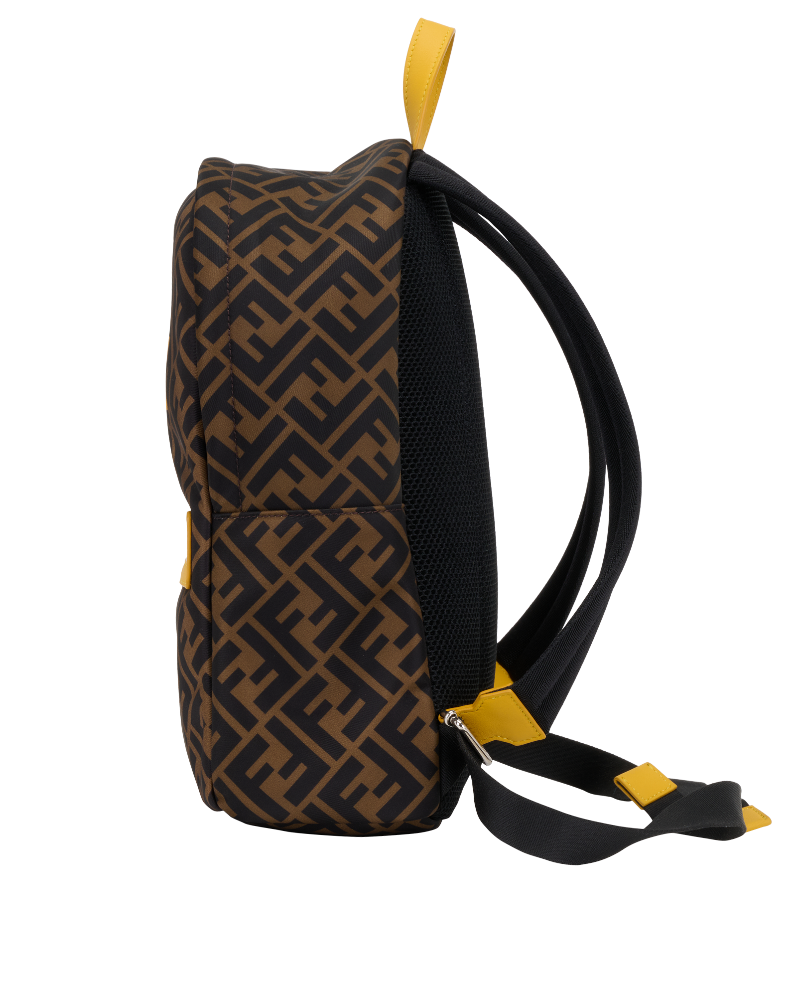 FF Backpack, &pound;395, Handbags, Brown/Yellow, Nylon, Bottom view